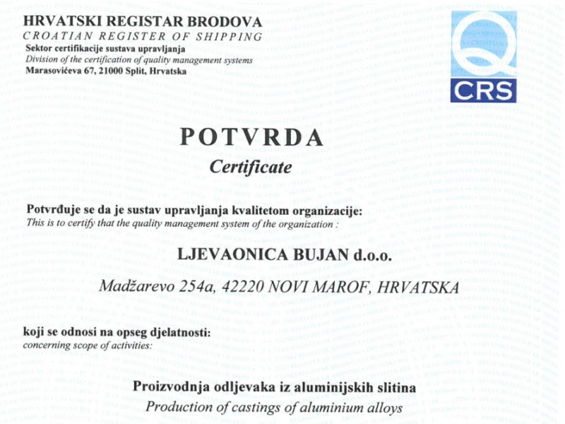 Certificate 1